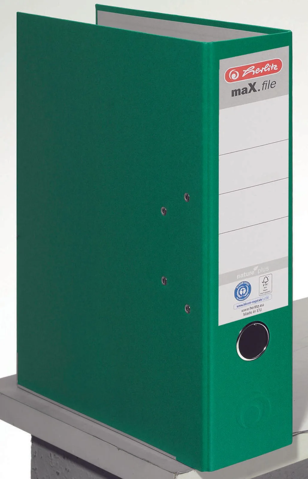 Ordner Rückenbreite 8 cm DIN A4 Karton grün van Herlitz – productfoto