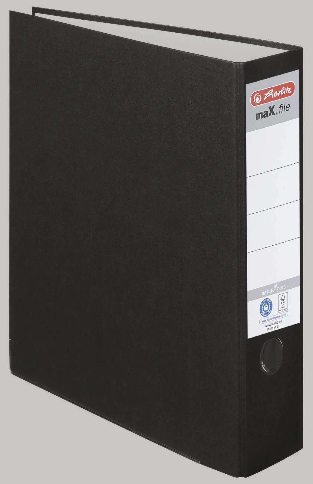 Ordner Rückenbreite 8 cm DIN A4 Karton schwarz de Herlitz – photo produit