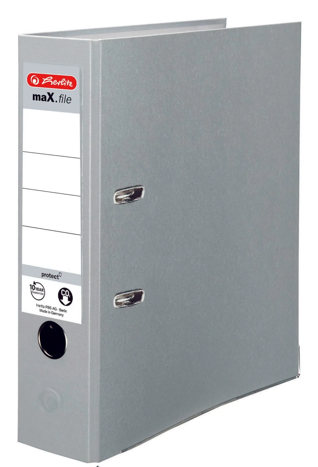 Ordner Rückenbreite 8 cm DIN A4 Kunststoff grau de Herlitz – photo produit