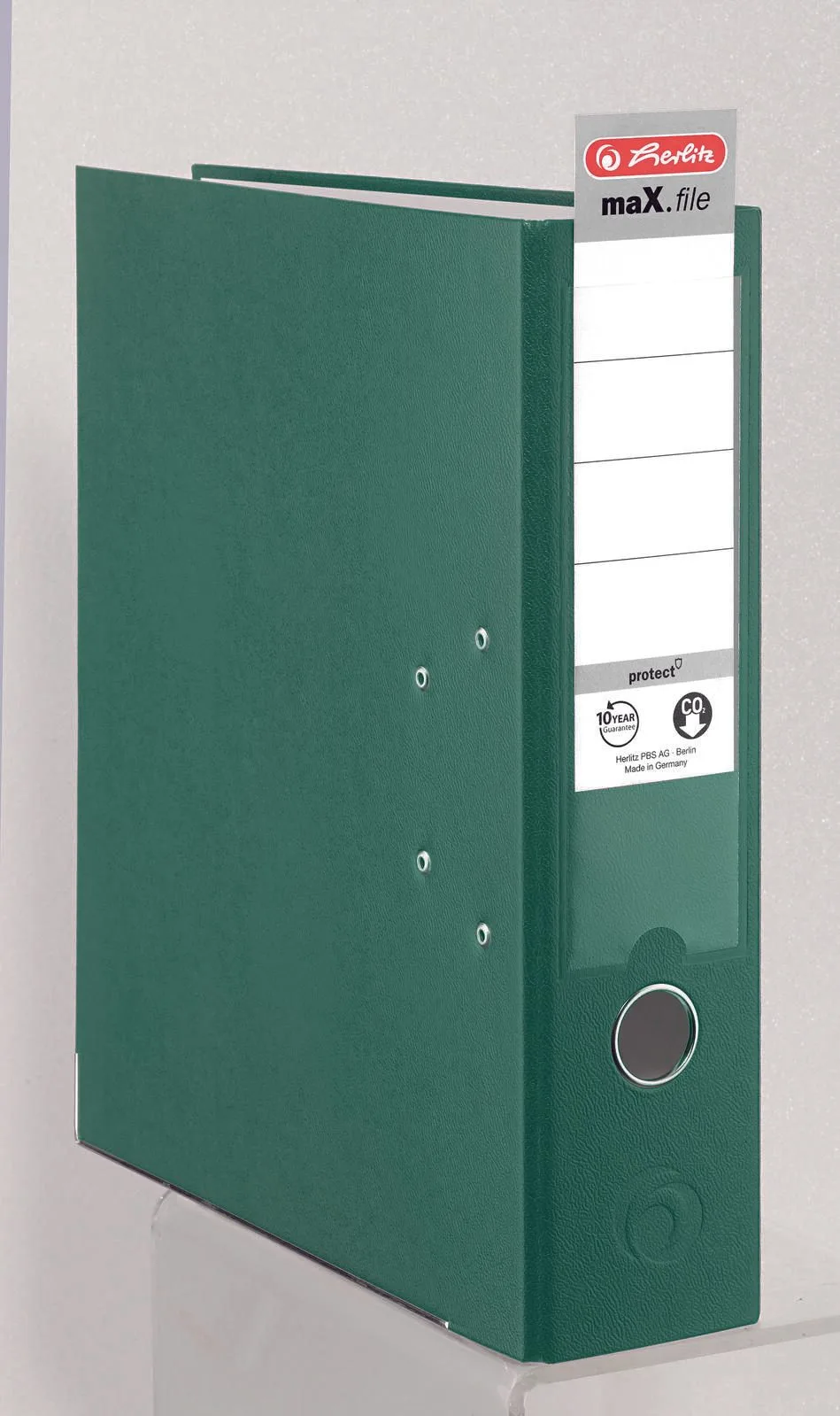 Ordner Rückenbreite 8 cm DIN A4 Kunststoff grün de Herlitz – photo produit
