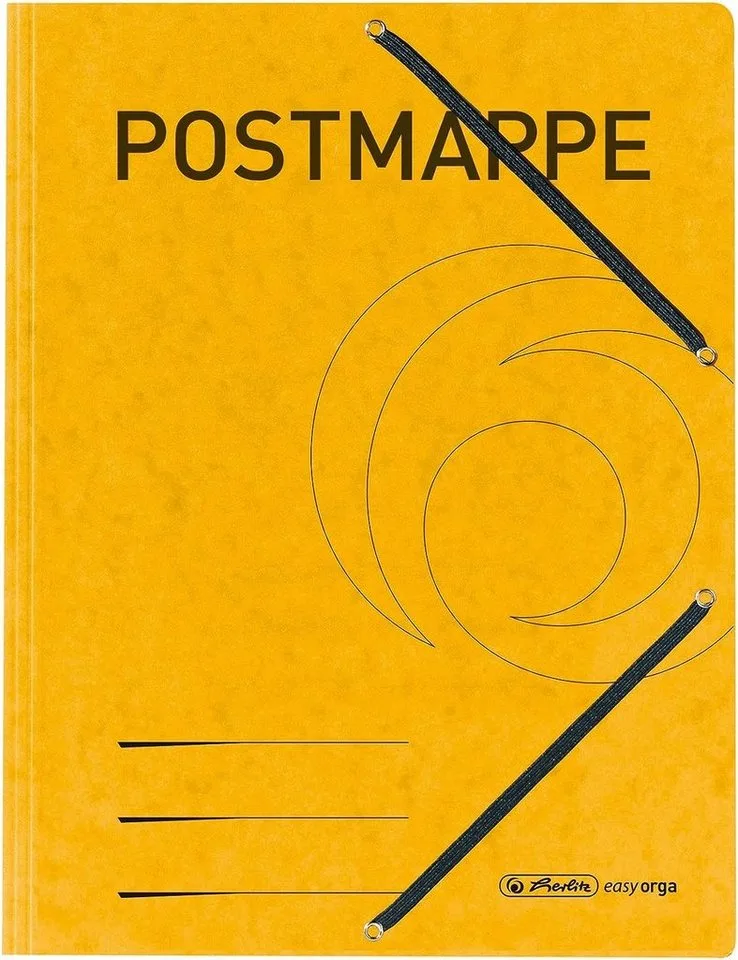 Organisationsmappe herlitz Postmappe, Colorspan-Karton, DIN A4, gelb by Herlitz – product photo