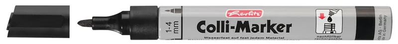 Permanent-Marker , Collimarker, , Rundspitze, schwarz fra Herlitz – produktbillede