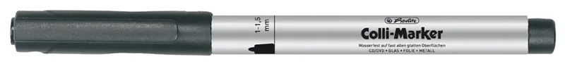 Permanent-Marker , Collimarker, , Rundspitze, schwarz von Herlitz – Produktfoto