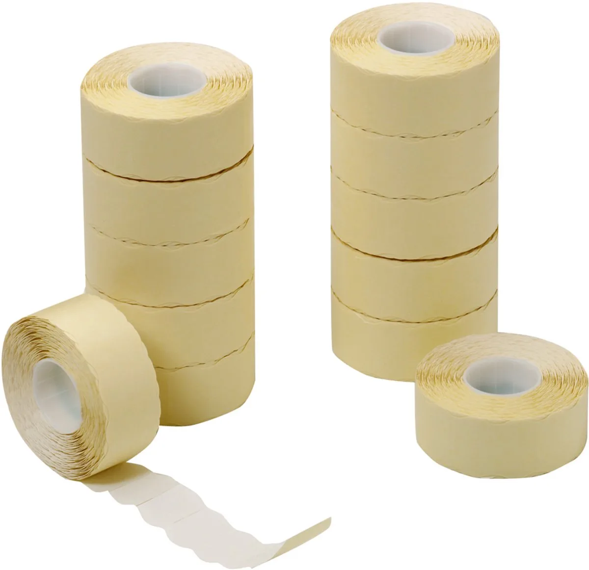 Preisauszeichnungsetiketten, 2-zeilig, 26 x 16 mm aus Papier, 1.200 Etiketten pro Rolle, permanent klebend (016 von Herlitz in Schwarz – Produktfoto
