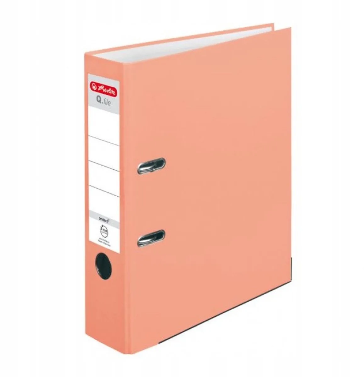Q.FILE A4 Ordner 80mm met Ringmechanisme - Documenten Organizer von Herlitz in Grau – Produktfoto