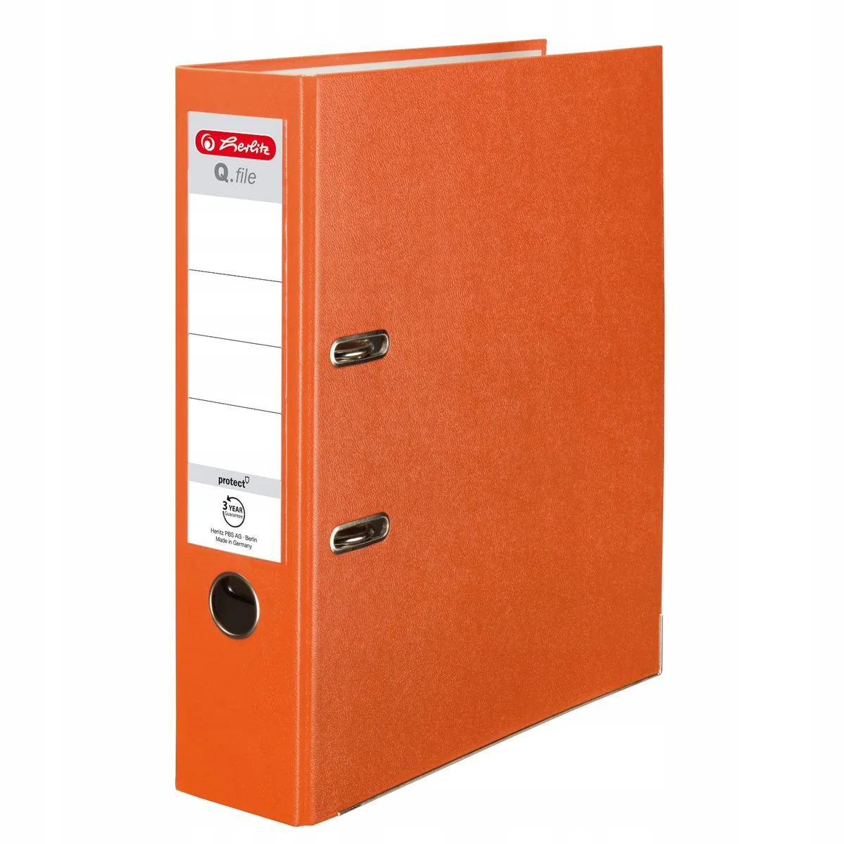 Q.File Ordner A4 8cm Ras från Herlitz i Orange – produktbild