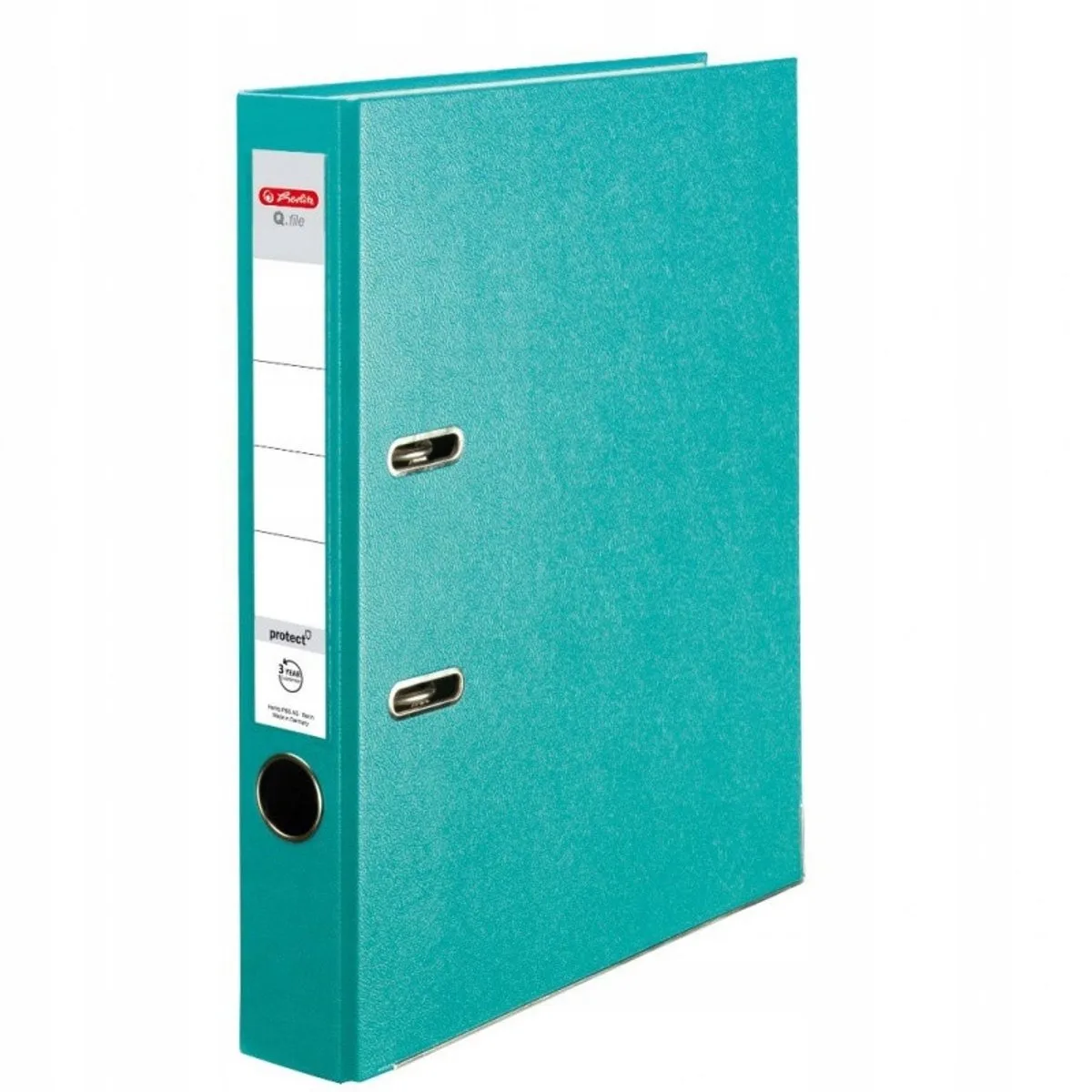 Q.FILE PP A4 Ringband Map 5cm - Kantoor Organisatie de Herlitz en Turquoise – photo produit