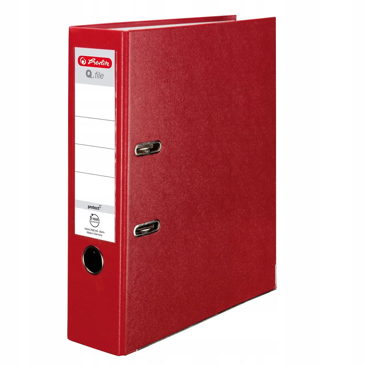 Q.File Ringband A4 8cm Breed von Herlitz in Rot – Produktfoto