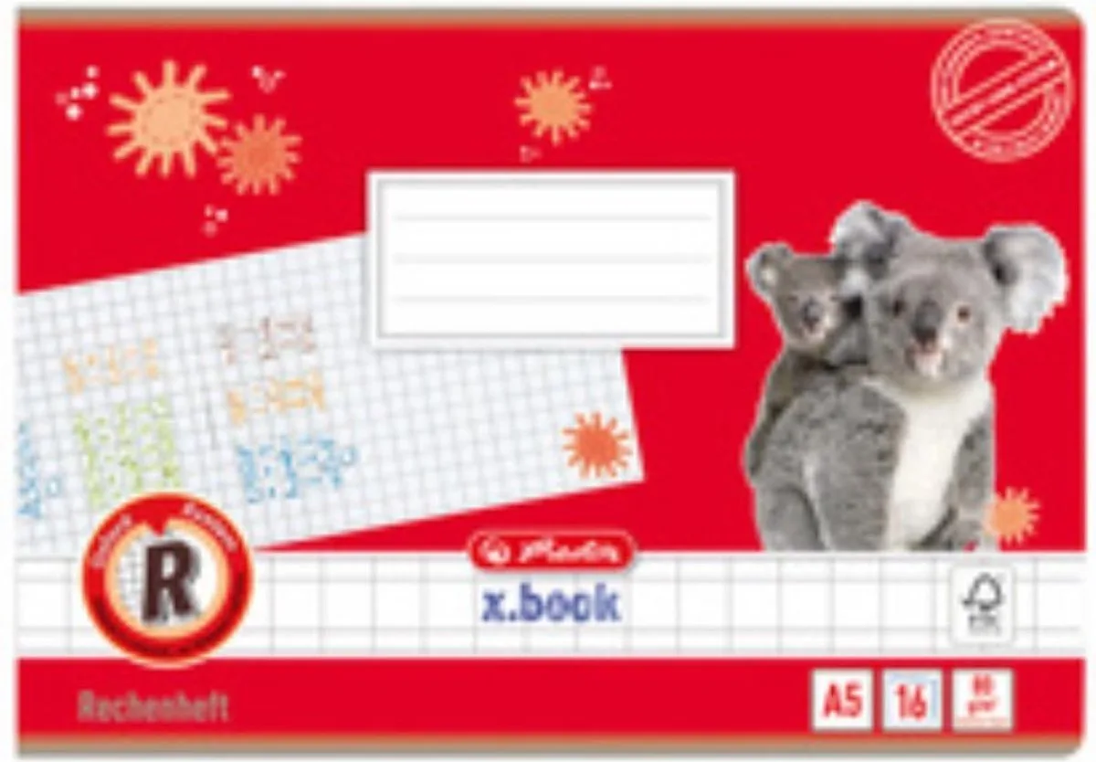 rekenboek, formaat A5 liggend, met ruitjespatroon. de Herlitz – photo produit