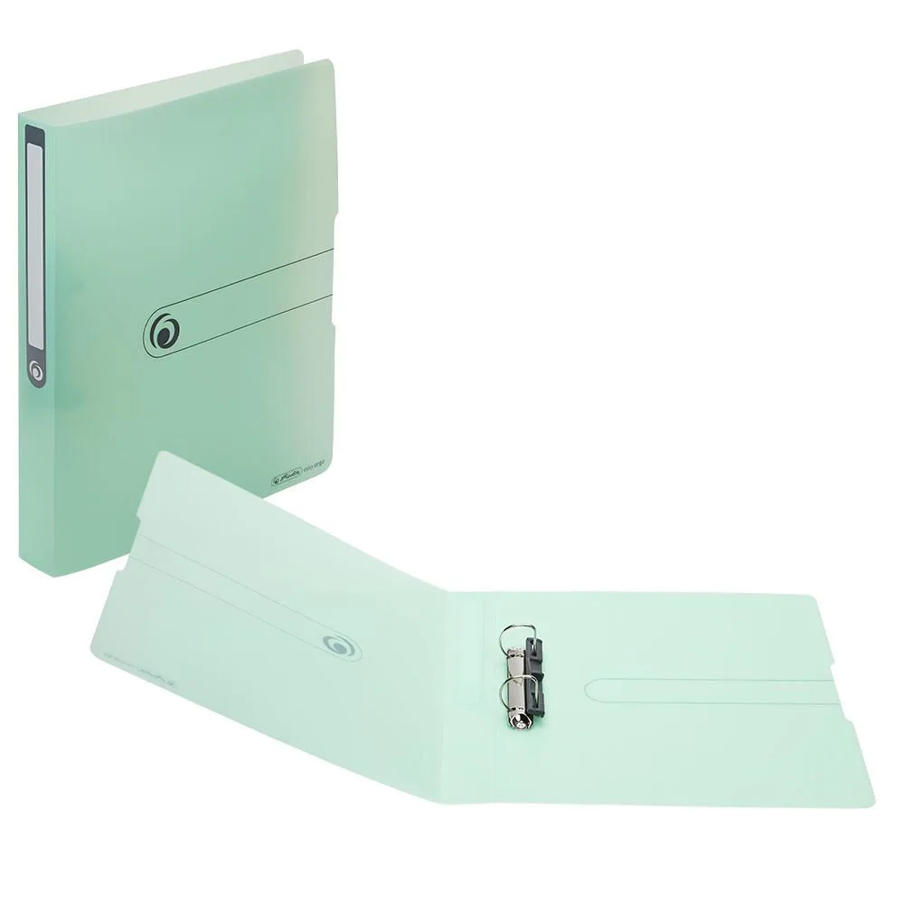 Ringbuch 2-Ringe DIN A4 3.8 cm grün-transparent från Herlitz – produktbild