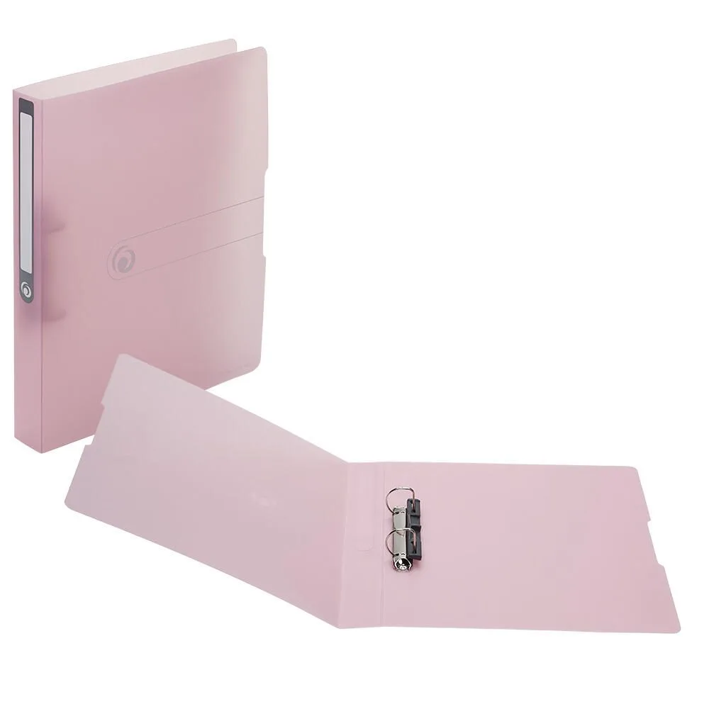 Ringbuch 2-Ringe DIN A4 3.8 cm rosa-transparent de Herlitz – photo produit