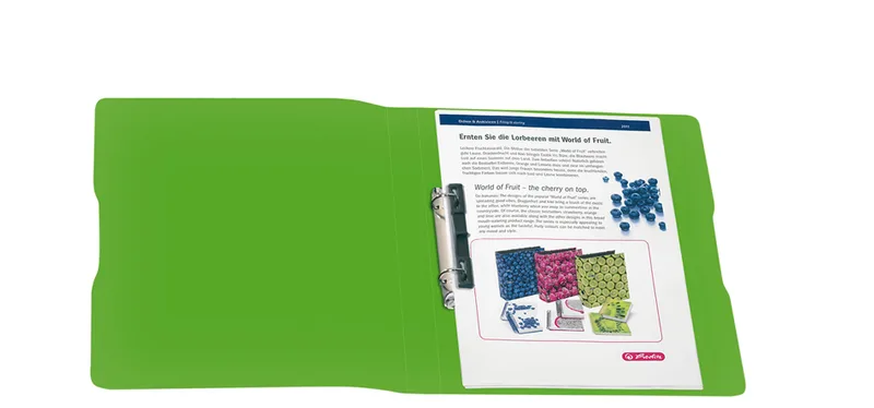 Ringbuch easy orga to go, A4, 2-Ring, apfel opak de Herlitz – photo produit