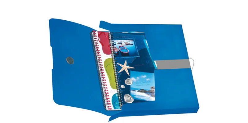 Sammelbox easy orga to go, DIN A4, blau opak fra Herlitz – produktbillede
