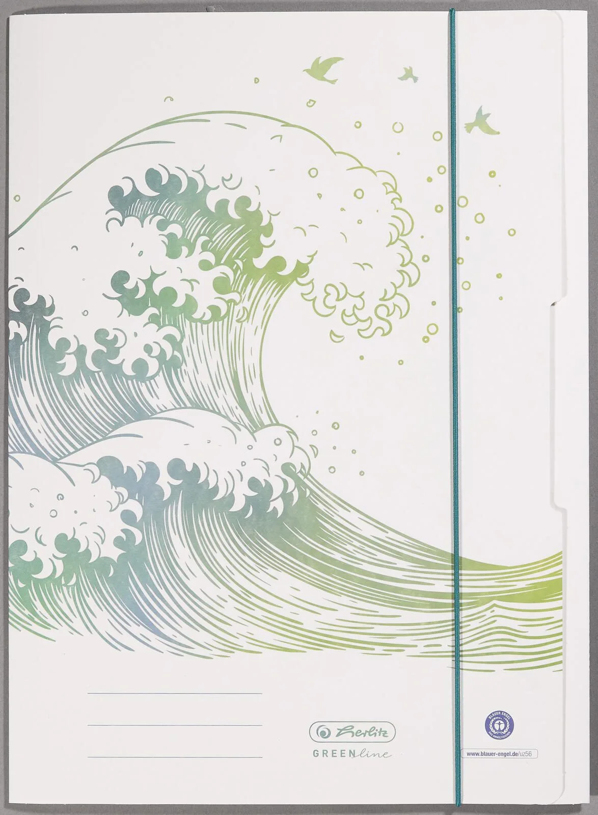 Sammelmappe Greenline DIN A4 Welle de Herlitz – photo produit