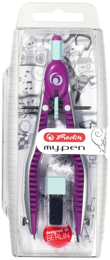 Schnellverstellzirkel my.pen, lila/minze by Herlitz – product photo