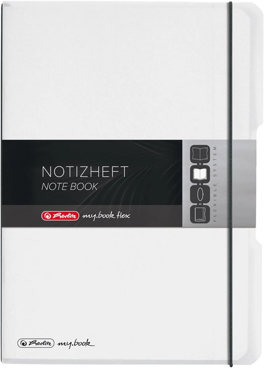 schrift flex A4 PP 2x 40Bl. kariert/linie fra Herlitz i Lyserød – produktbillede