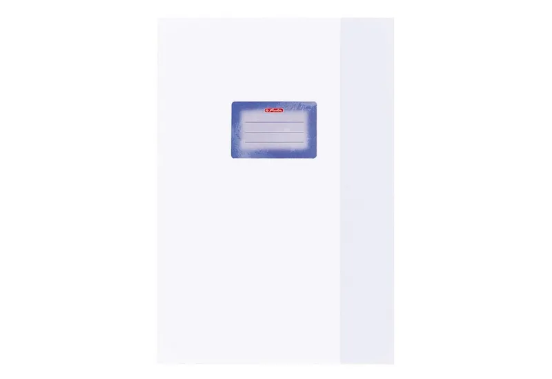 Schulheft Herlitz Heftumschlag / Hefthülle DIN A4 / Baststruktur / Farbe: weiß von Herlitz – Produktfoto