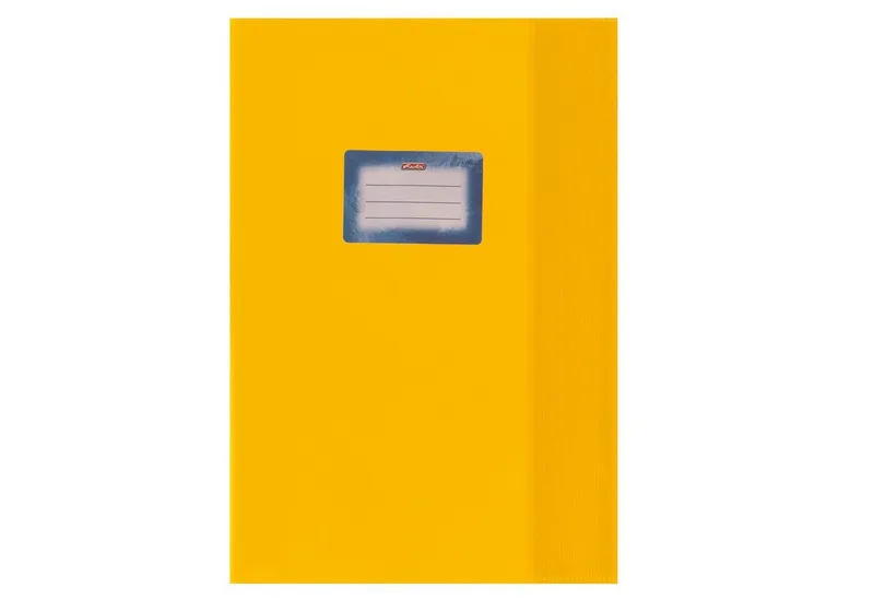 Schulheft Herlitz Heftumschlag / Hefthülle DIN A4 / Baststruktur / Farbe: gelb by Herlitz – product photo
