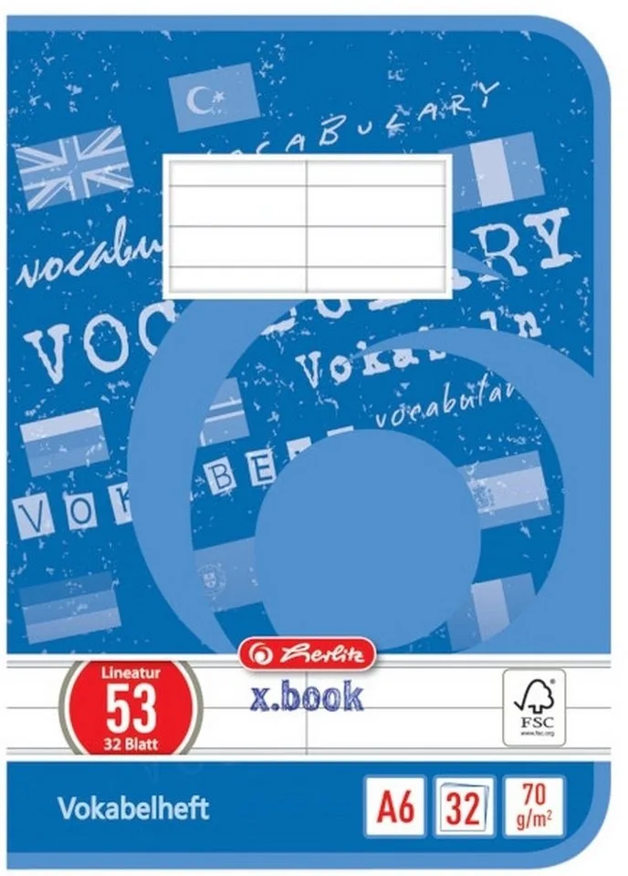Schulheft Vokabelheft A6 32 Blatt by Herlitz – product photo