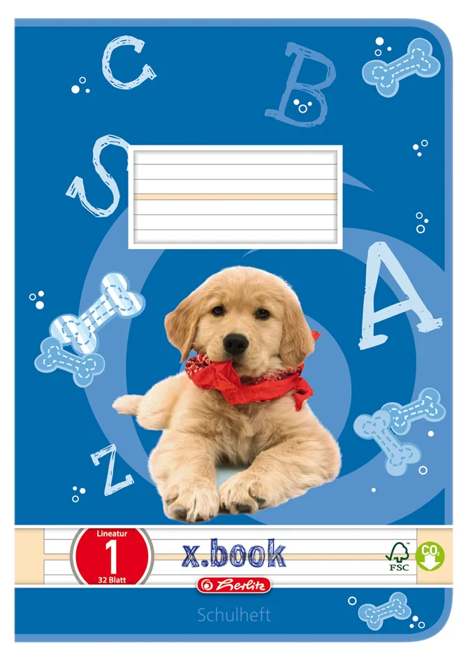 Schulheft x.book, DIN A5, Lineatur 1 / liniert by Herlitz – product photo