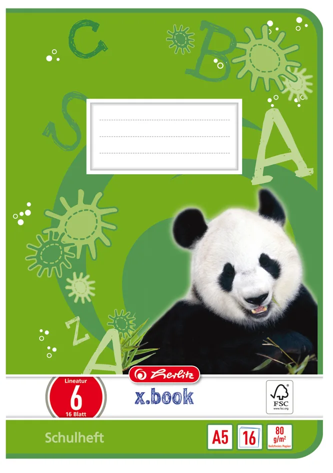 Schulheft x.book, DIN A5, Lineatur 10 / kariert by Herlitz – product photo