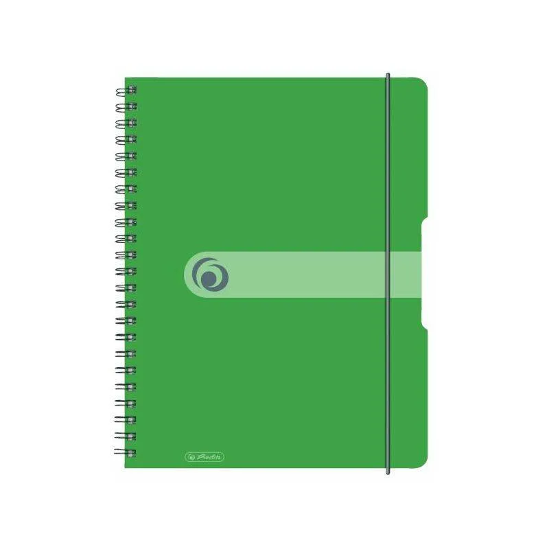 Spiralblock "to go" PP-Cover A4 80 Bl. opak apfel von Herlitz – Produktfoto