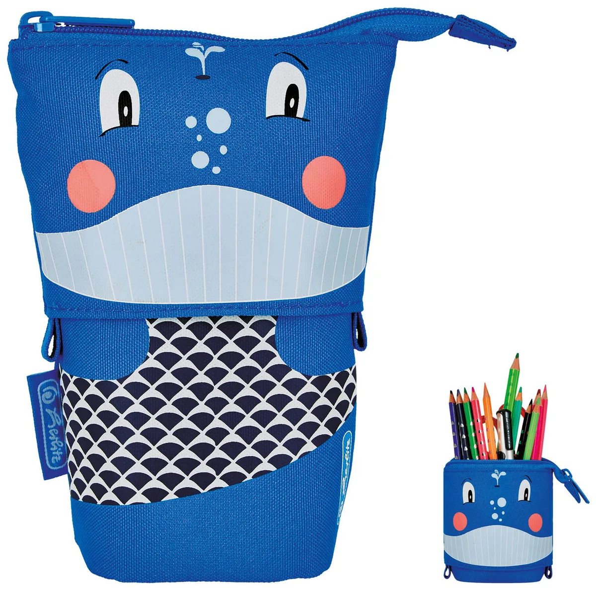 Stiftehalter Whale 14,0 x 7,5 x 18,5 cm blau de Herlitz – photo produit
