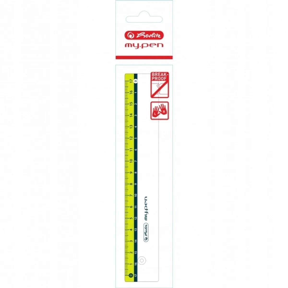 Transparant Liniaal 17 cm - Ideaal voor School in Kantoor de Herlitz – photo produit