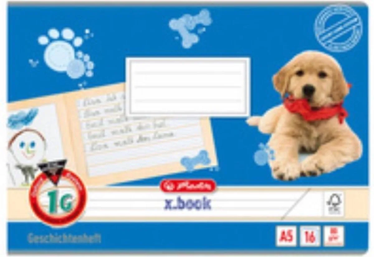 Verhalen-schrift, A5 formaat, geruit papier von Herlitz – Produktfoto