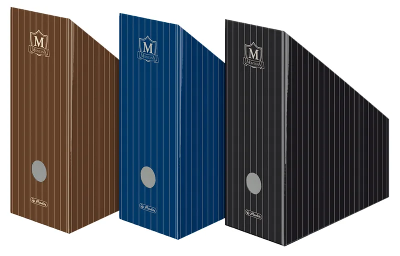 Wellpappe-Stehsammler Montana, für DIN A4, blau by Herlitz – product photo