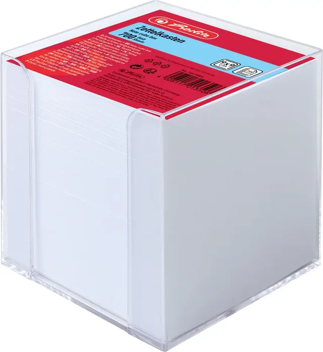 Zettelbox Herlitz 10410801, 90 mm, 90 mm, 90 mm, 1 Stück(e), 700 Blätter 10410801 700 Bl. Weiß 1 St.