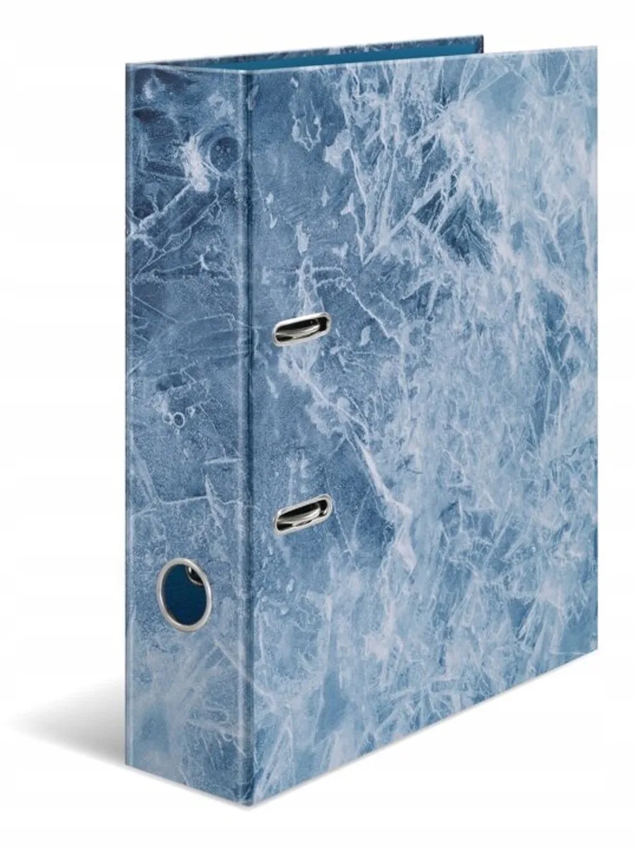 A4 karton Ordner met IJsdruk, 7 cm vloerkleedbreedte van Herma in Blauw – productfoto