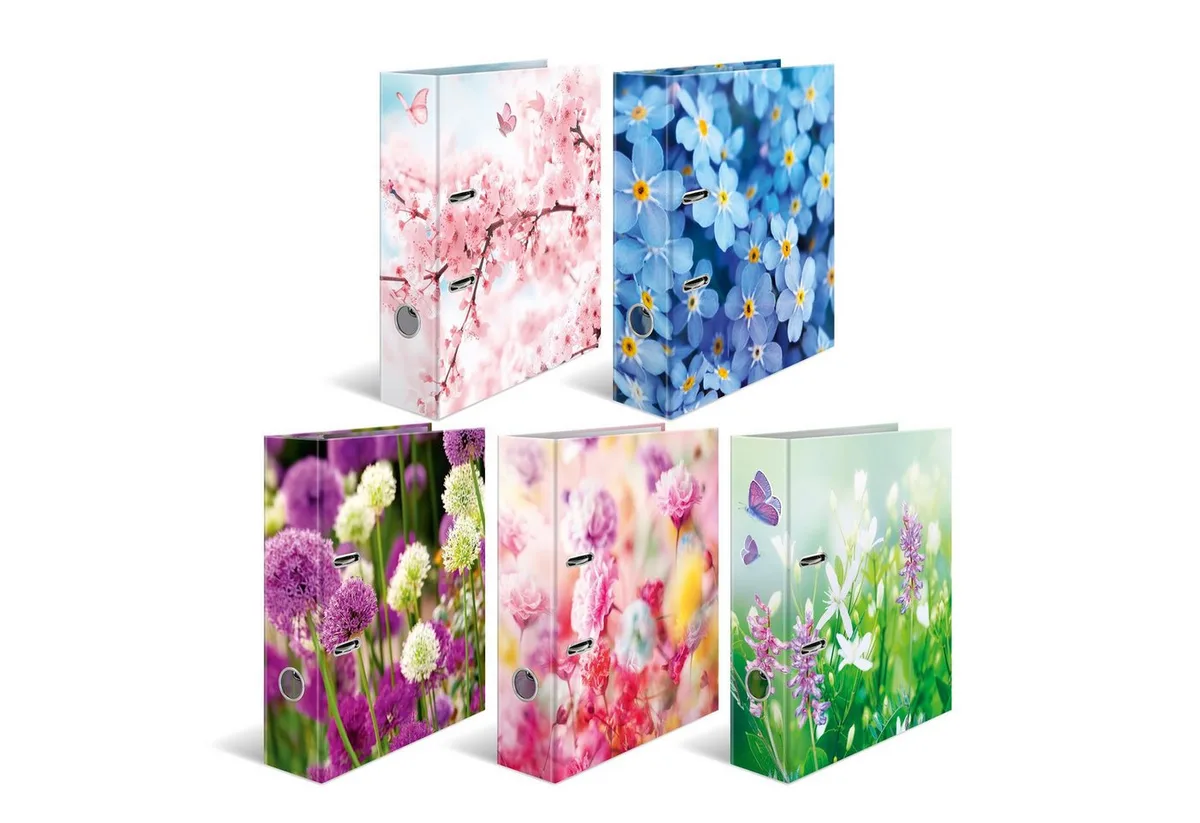Aktenordner Herma Motiv-Ordner Karton A4, 7 cm Rückenbreite Flowers fra Herma – produktbillede