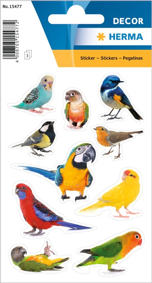 Decoratiestickers 'Vogels', papier de Herma en Multicolore – photo produit