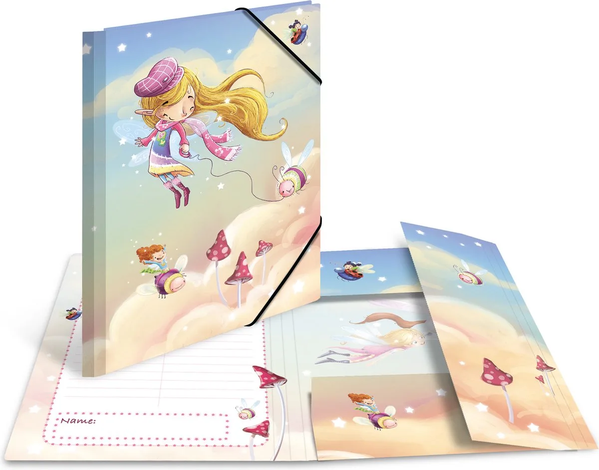 Elastomappen A4 karton Sprookjesdans de Herma en Multicolore – photo produit