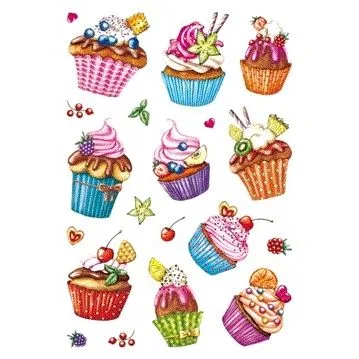 Etiket herma 3387 cupcakjes glitter | 10 stuks von Herma – Produktfoto