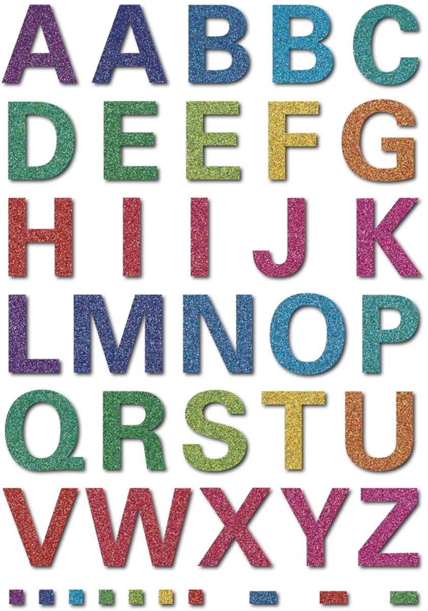 Etiket herma 3664 letters, glitter de Herma en Multicolore – photo produit