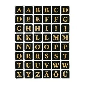 Etiket herma 4130 13x13mm letters a-z zw op gd | 10 stuks van Herma – productfoto
