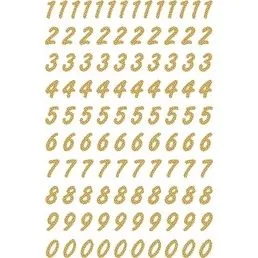 Etiket herma 4151 8mm getallen 0-9 goud op transp | 10 stuks by Herma – product photo
