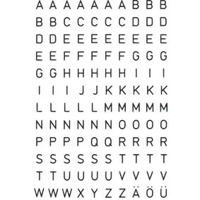 Etiket herma 4154 5mm letter a-z zwart op transp | 10 stuks by Herma – product photo