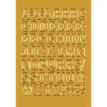 Etiket herma 4183 12mm letters a-z goudfolie 50st | 10 stuks van Herma – productfoto