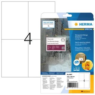 Etiket HERMA 4697 105x148mm weerbestendig wit 100 stuks de Herma – photo produit 1 sur 2