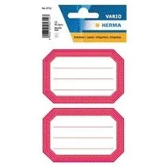 Etiket herma 5712 82x55mm schrift rode rand 12st | 10 stuks van Herma – productfoto