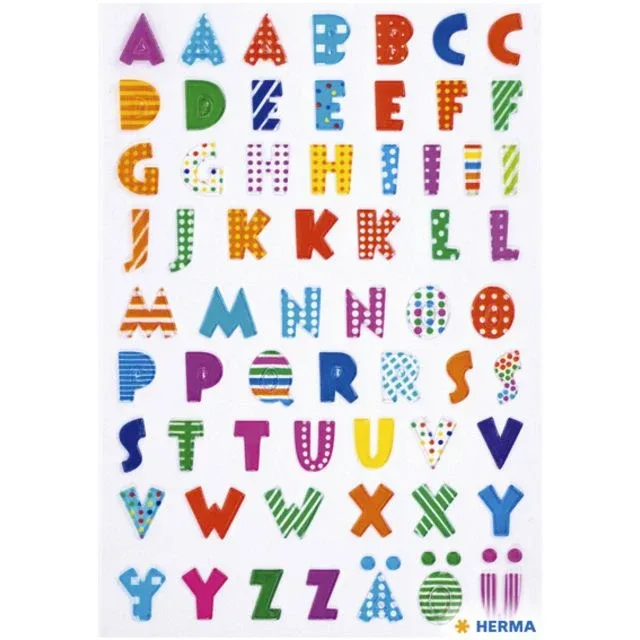 Etiket herma 6291 kleurrijke letters stone | 10 stuks by Herma – product photo