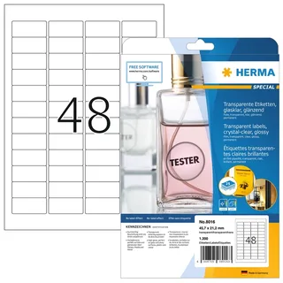 Etiket HERMA 8016 45.7x21.2mm transparant 1200 stuks de Herma – photo produit 1 sur 2