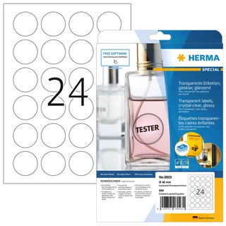 Etiket HERMA 8023 40mm rond transparant 600 stuks de Herma – photo produit 1 sur 2