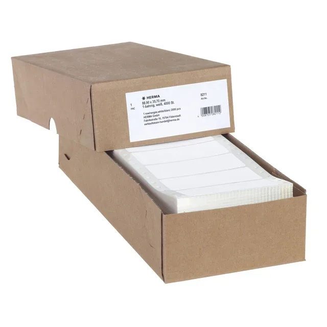 Etiket herma 8211 88.9x35.7mm 1-baans wit 4000st by Herma – product photo