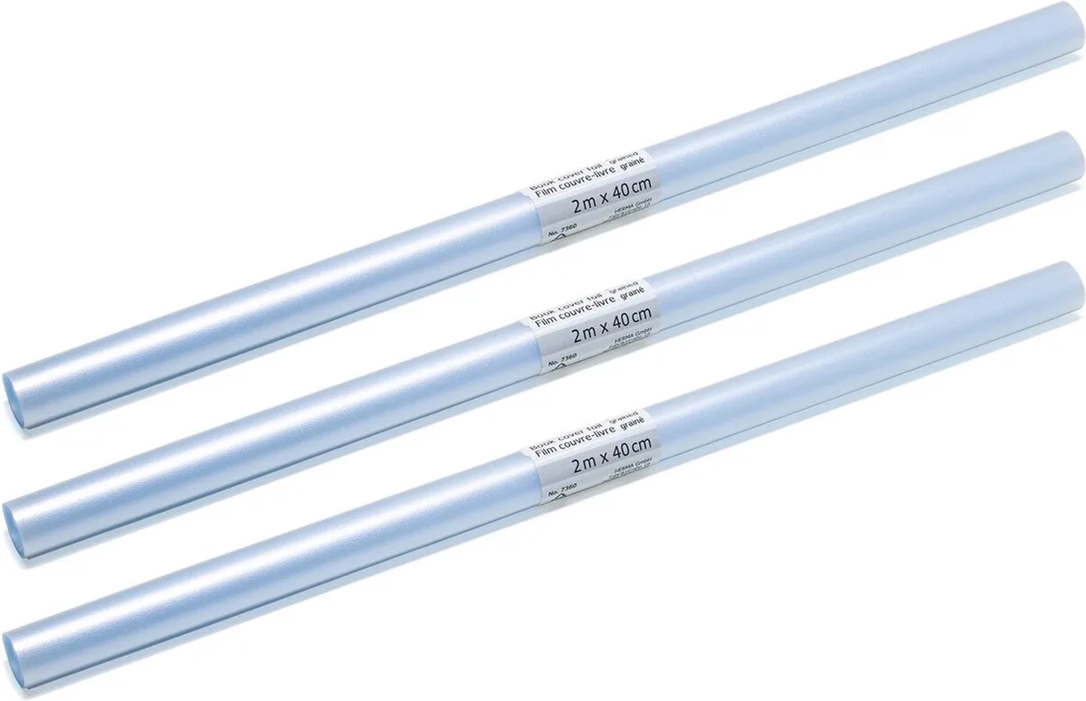 Kaftfolie voor schoolboeken - 3x stuks - rol van 2 meter de Herma en Transparent – photo produit