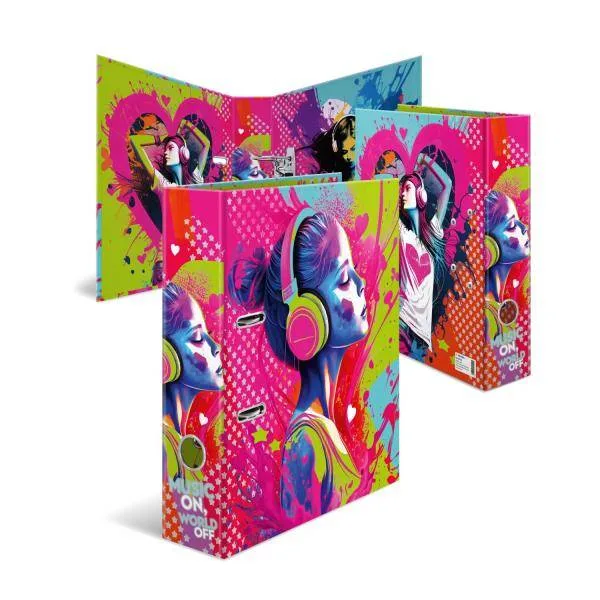 Ordner A4 Karton Music Girl von Herma – Produktfoto