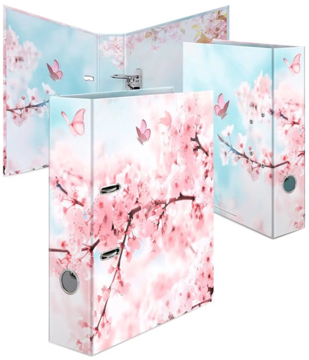 ordner A4 Wild Flowers motief, 70 mm van Herma in Roze – productfoto
